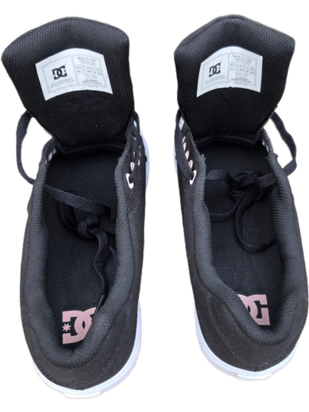 DC Shoes Chelsea Womens 9 Black Pink Skate Sneakers NWOB - Picture 9 of 12